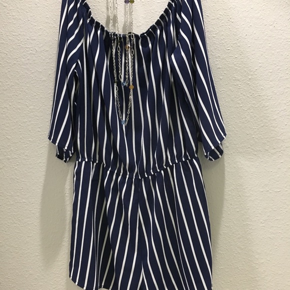 Pants - 2/$15 or 1/9 Papaya Navy & white romper